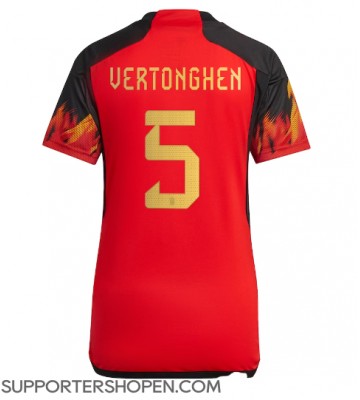 Belgien Jan Vertonghen #5 Hemma Matchtröja Dam VM 2022 Kortärmad